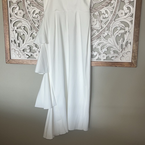 Chiara Boni La Petite Robe Gussie Tiered Ruffle Midi White Dress sz 6 NWT - Picture 13 of 14